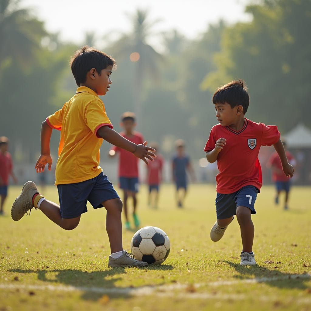 Kids Playing in the field